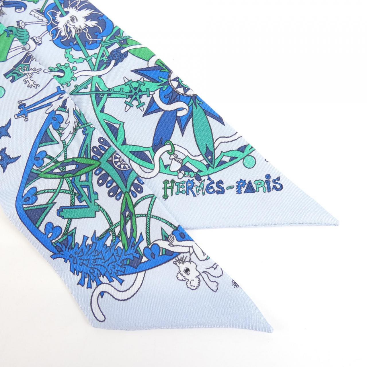 HERMES LA FOLLE PARADE Twilly 062899S Scarf