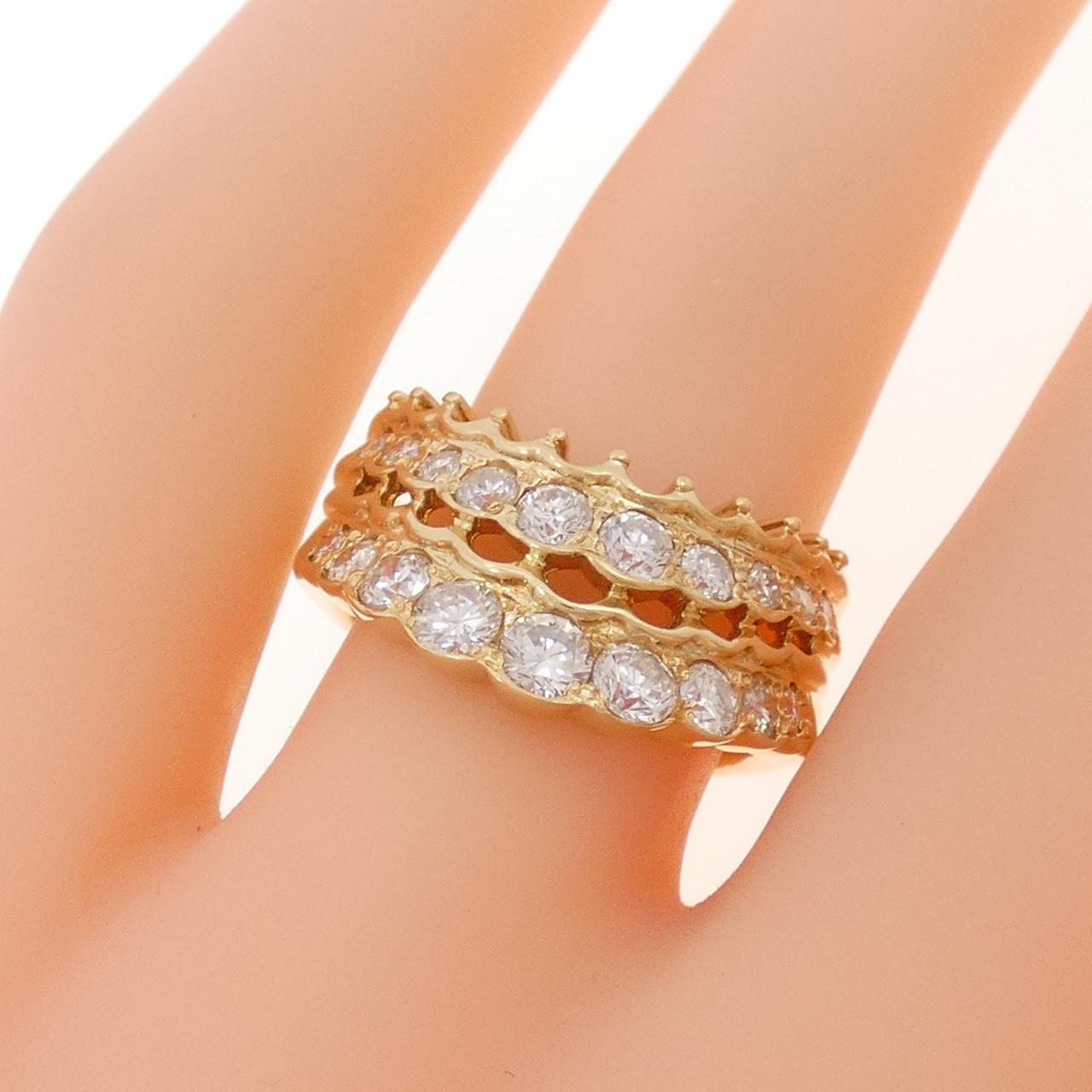 750YG ダイヤモンド リング 0.90CT