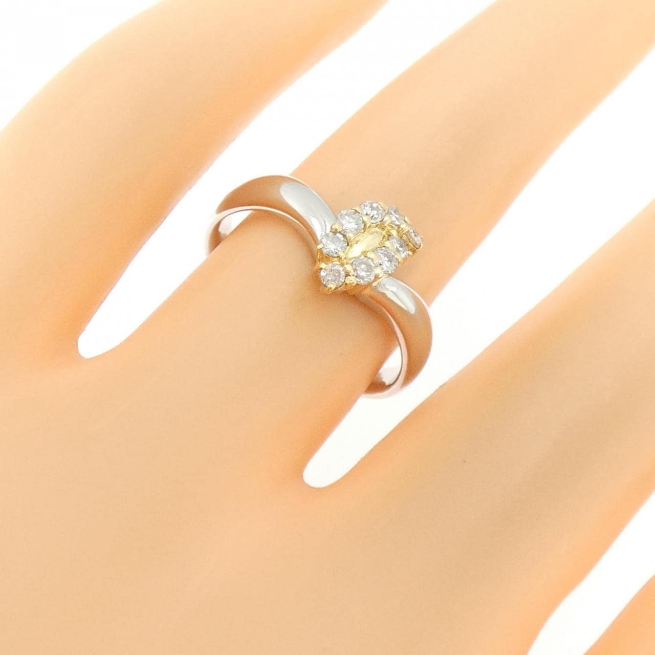 PT900/K18YG ダイヤモンド リング 0.23CT