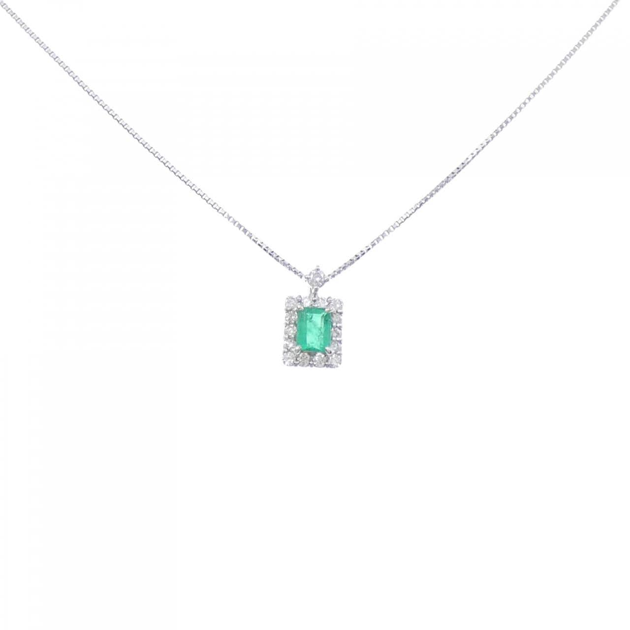 [BRAND NEW] PT Emerald Necklace 0.15CT