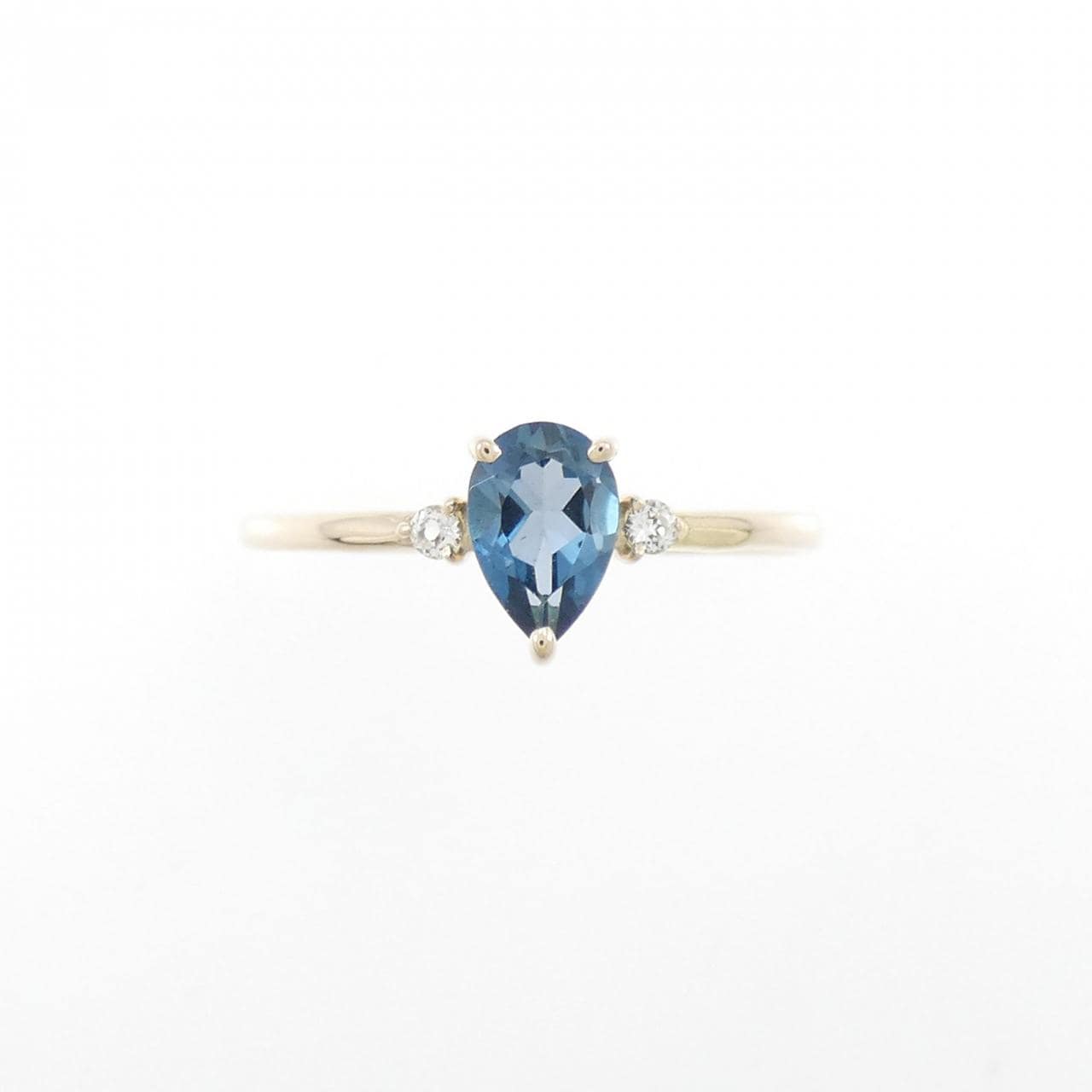 [BRAND NEW] K10YG Blue Topaz Ring