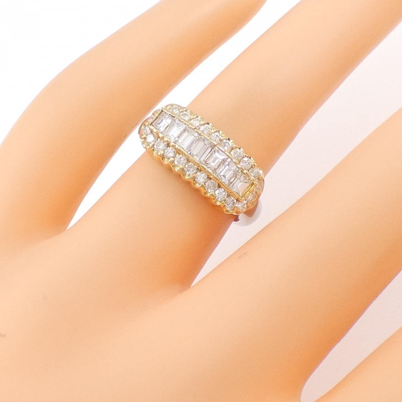 PT/K18YG ダイヤモンド リング 1.12CT