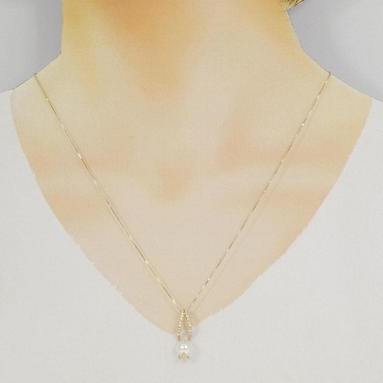 K18YG アコヤパール ネックレス 7.7mm