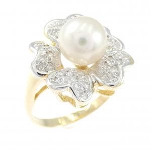 K18YG/K18WG アコヤパール リング 8mm