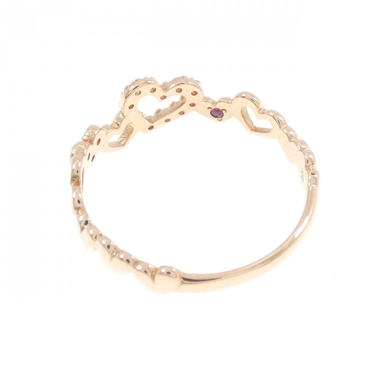 クミキョク ハート ダイヤモンド リング 0.07CT