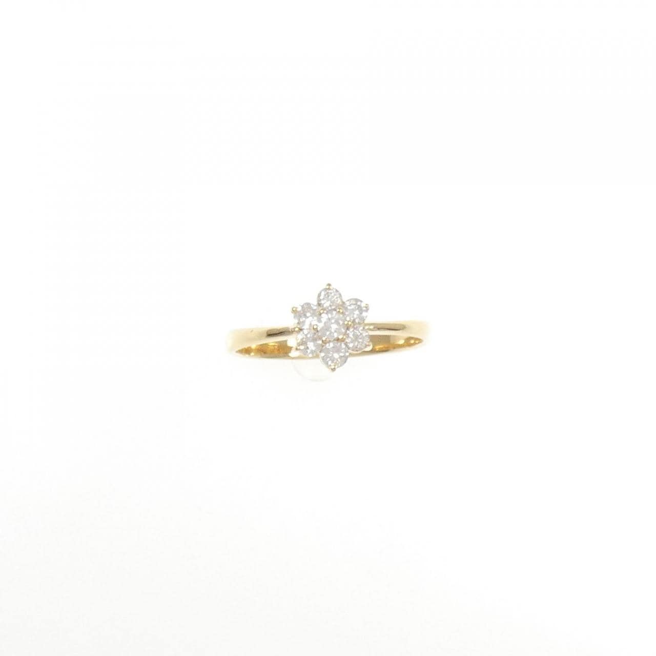 K18YG flower Diamond ring 0.30CT