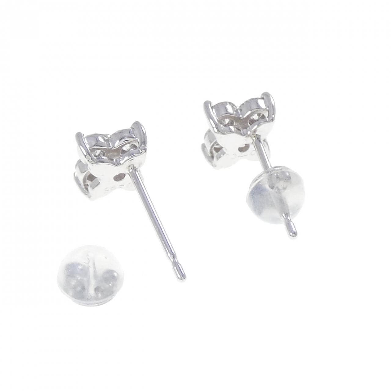 PT900 Flower Diamond Earrings 0.755CT