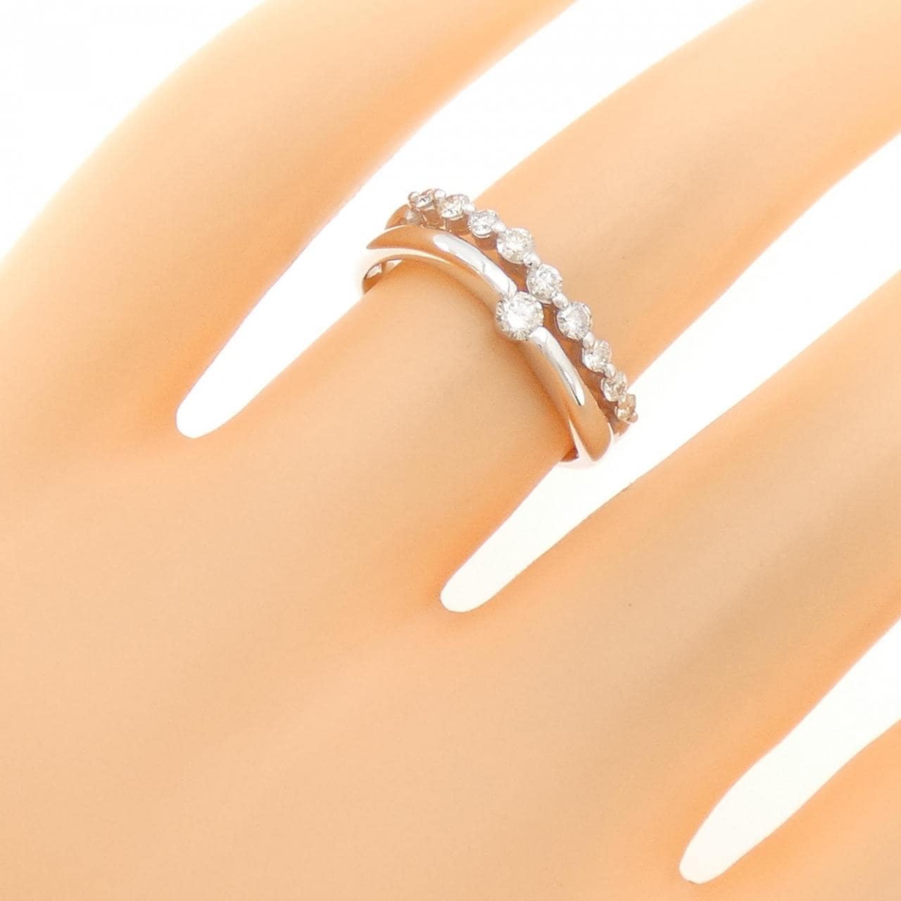 K18WG ダイヤモンド リング 0.30CT