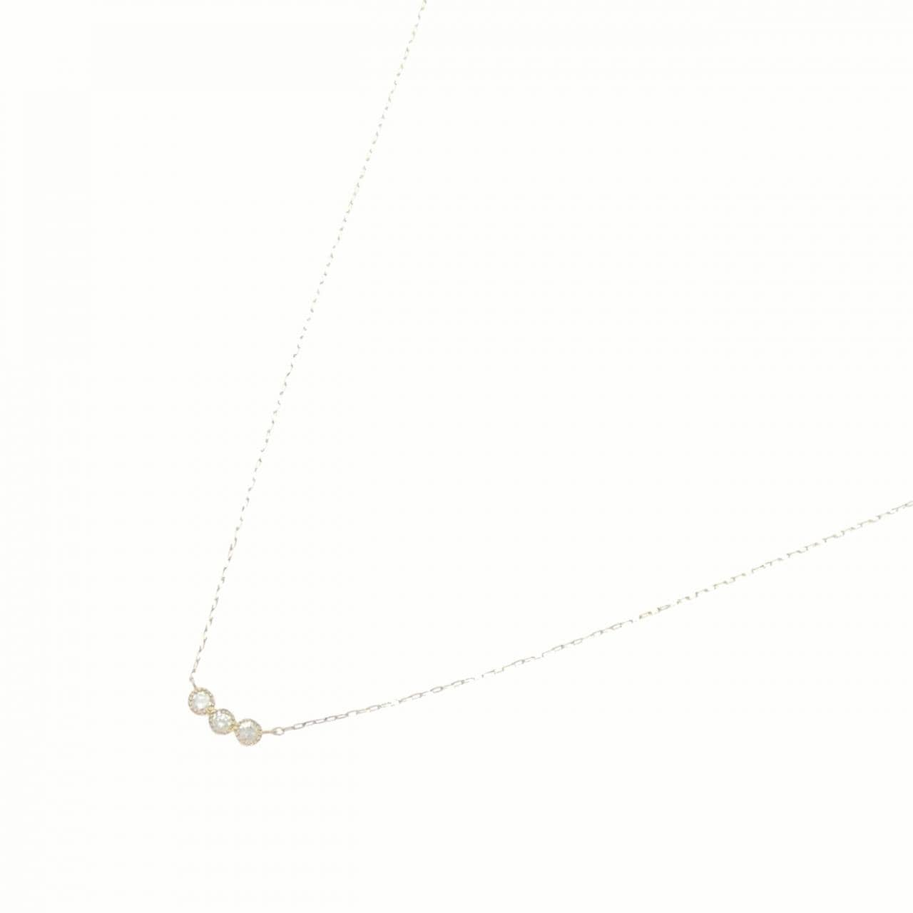 【リメイク】K18YG ダイヤモンド ネックレス 0.10CT
