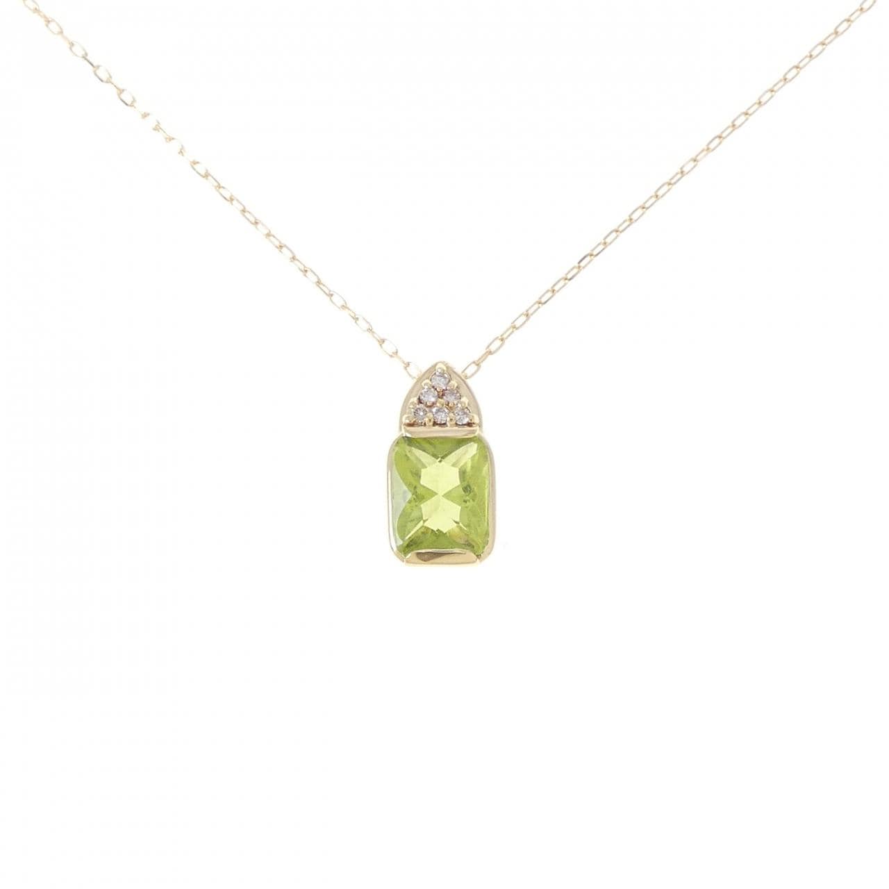 K18YG ペリドット ネックレス 1.98CT