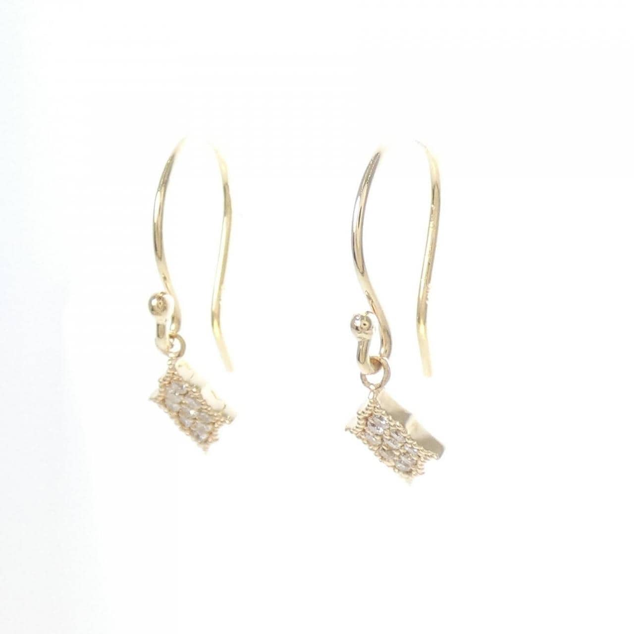 K10YG ダイヤモンド ピアス 0.08CT