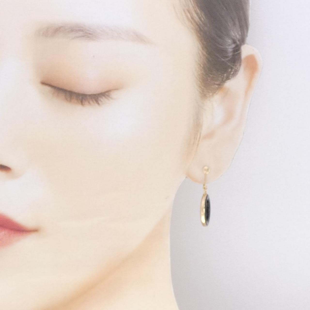 K18YG オニキス イヤリング