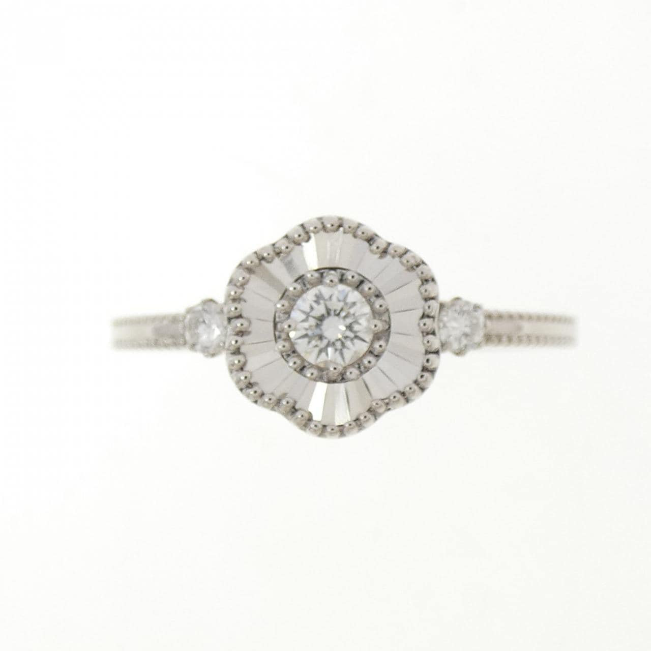 K18WG ダイヤモンド リング 0.16CT