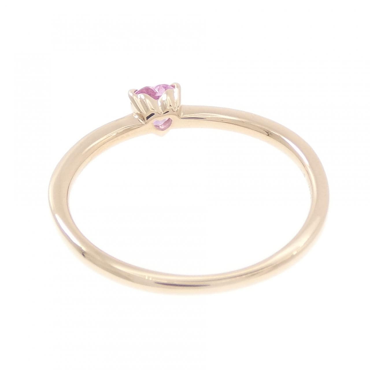 K18PG ハート サファイヤ リング 0.327CT
