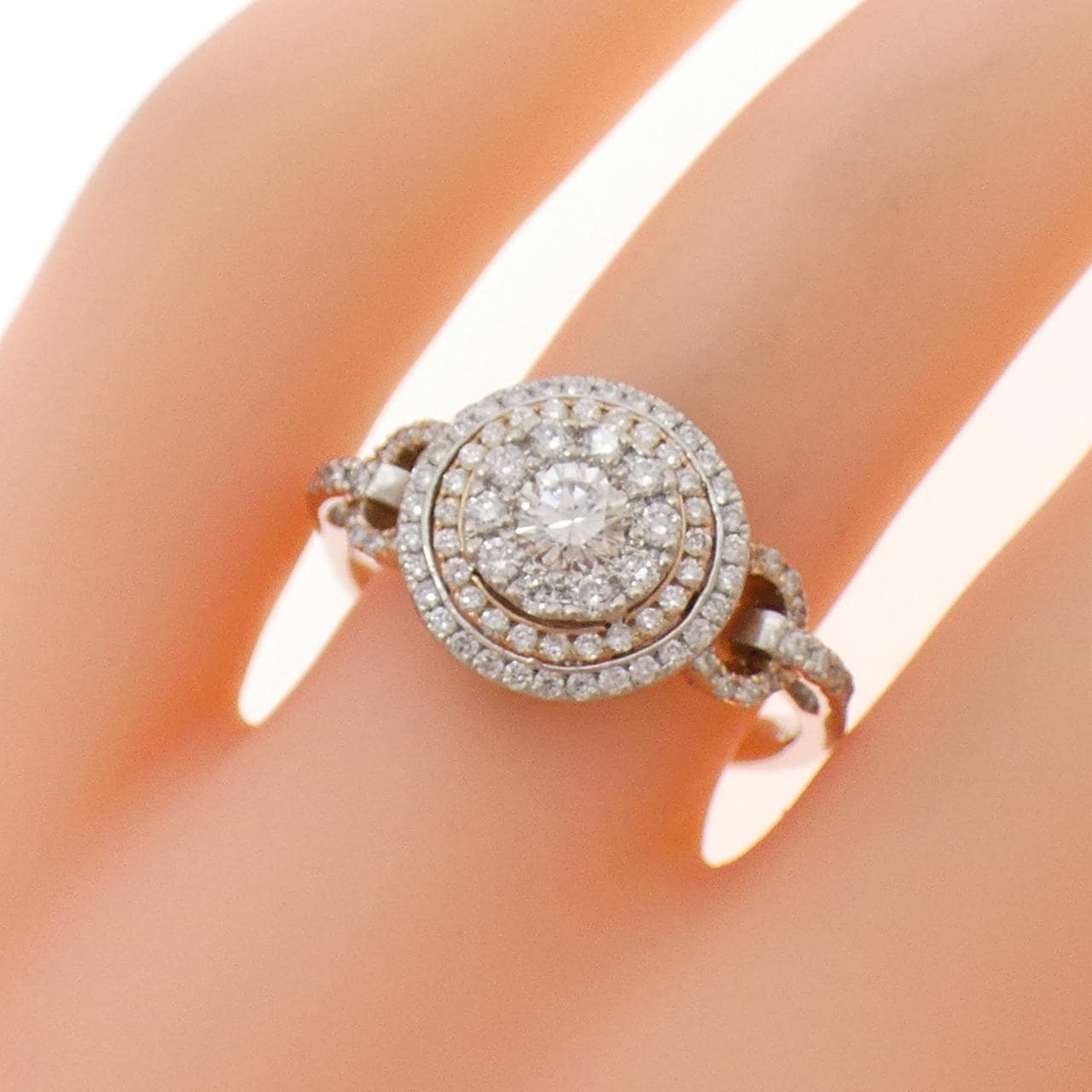 PT900/K18PG ダイヤモンド リング 0.204CT