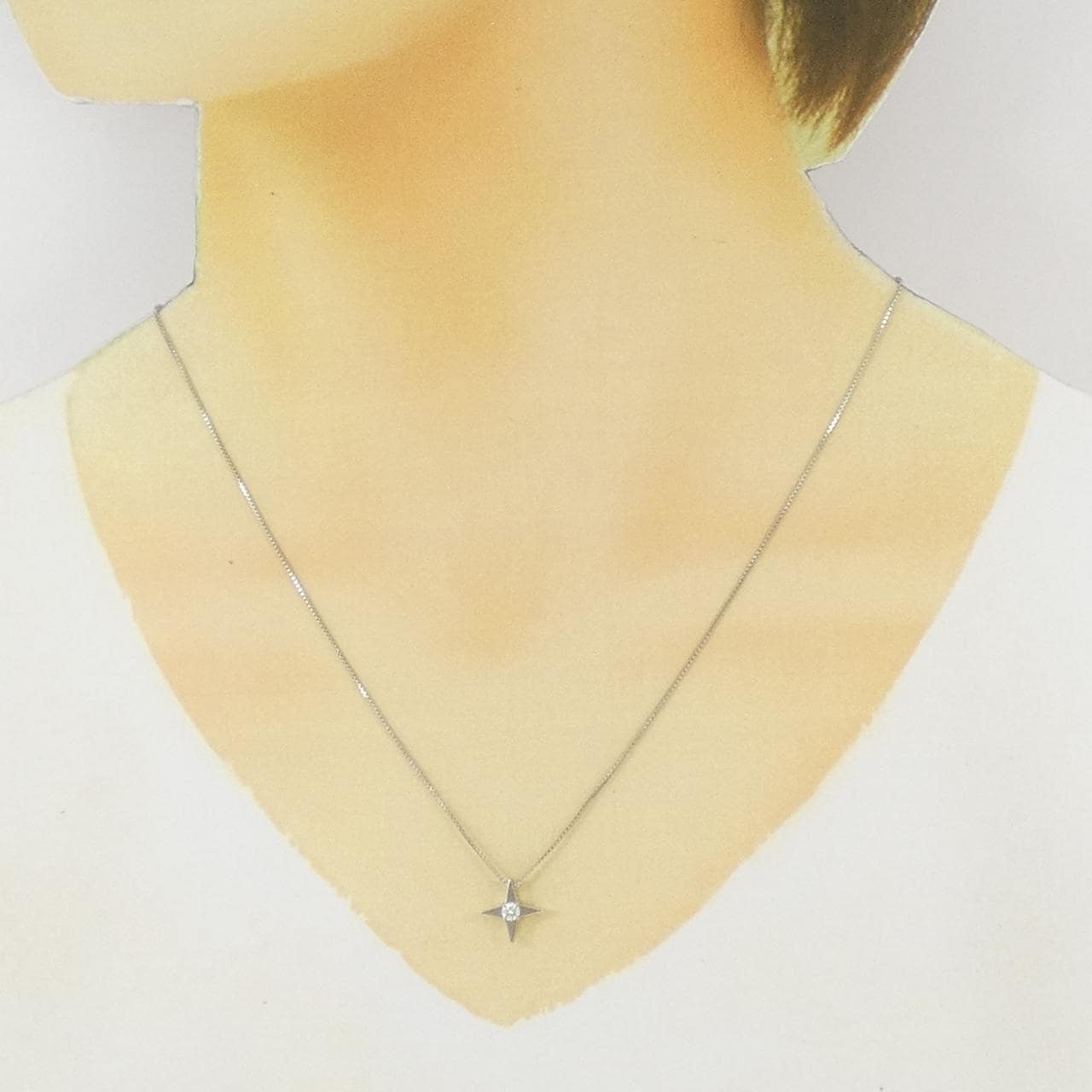 PT900/PT850 ダイヤモンド ネックレス 0.10CT