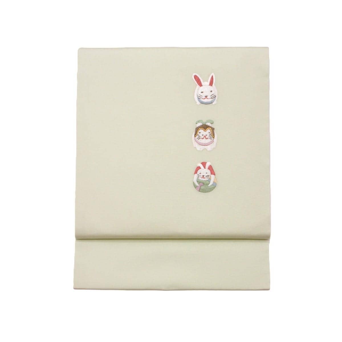 名古屋帯　塩瀬刺繍帯