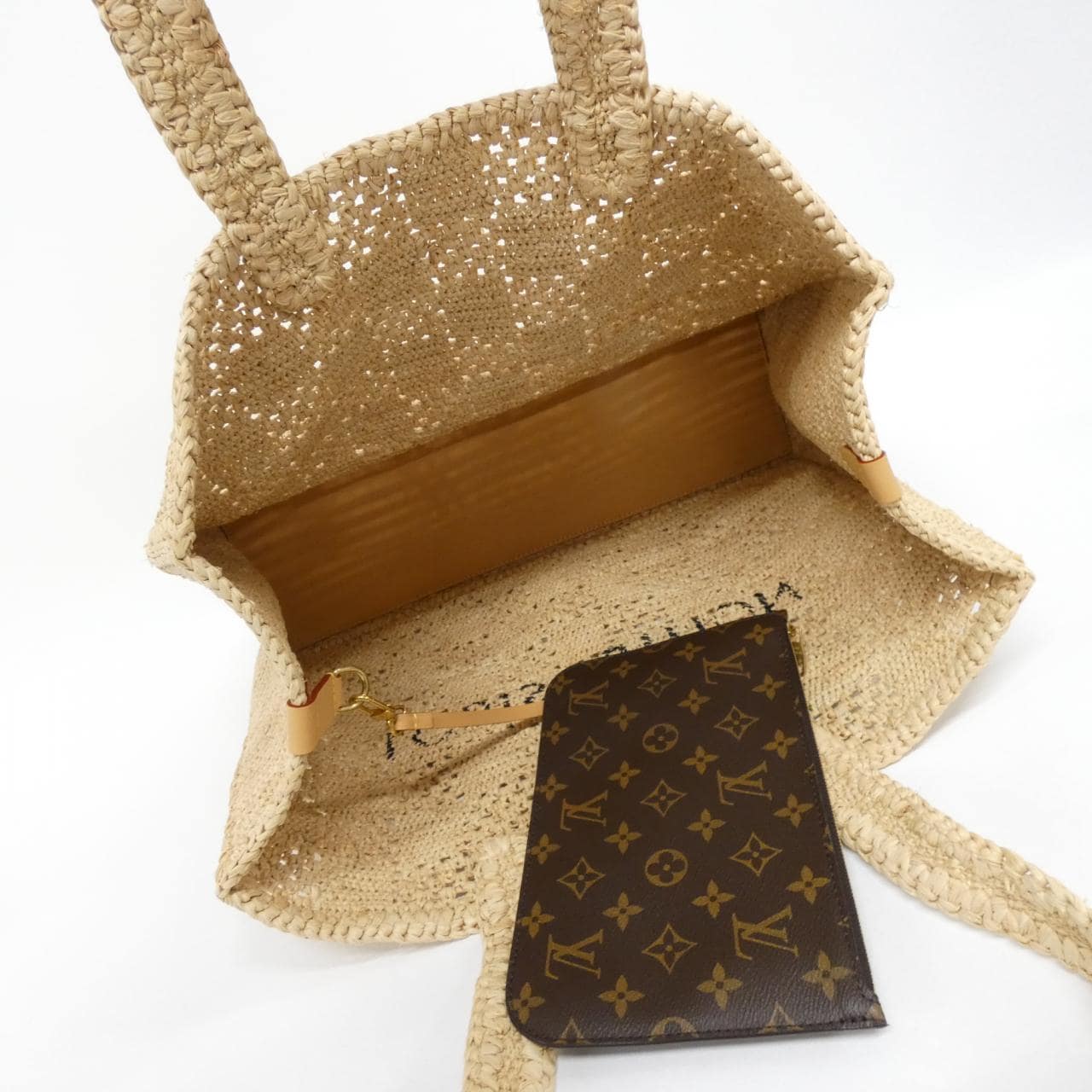 LOUIS VUITTON Damiera Raffia Summer Shopper Tote MM M25008 Bag