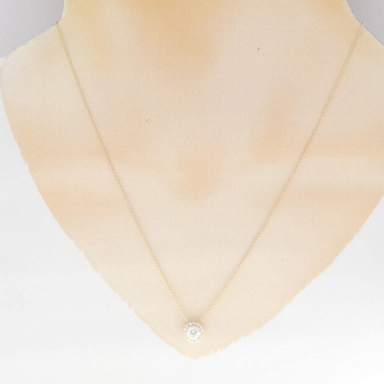 【リメイク】K18YG ダイヤモンド ネックレス 0.536CT G SI1 EXT H＆C