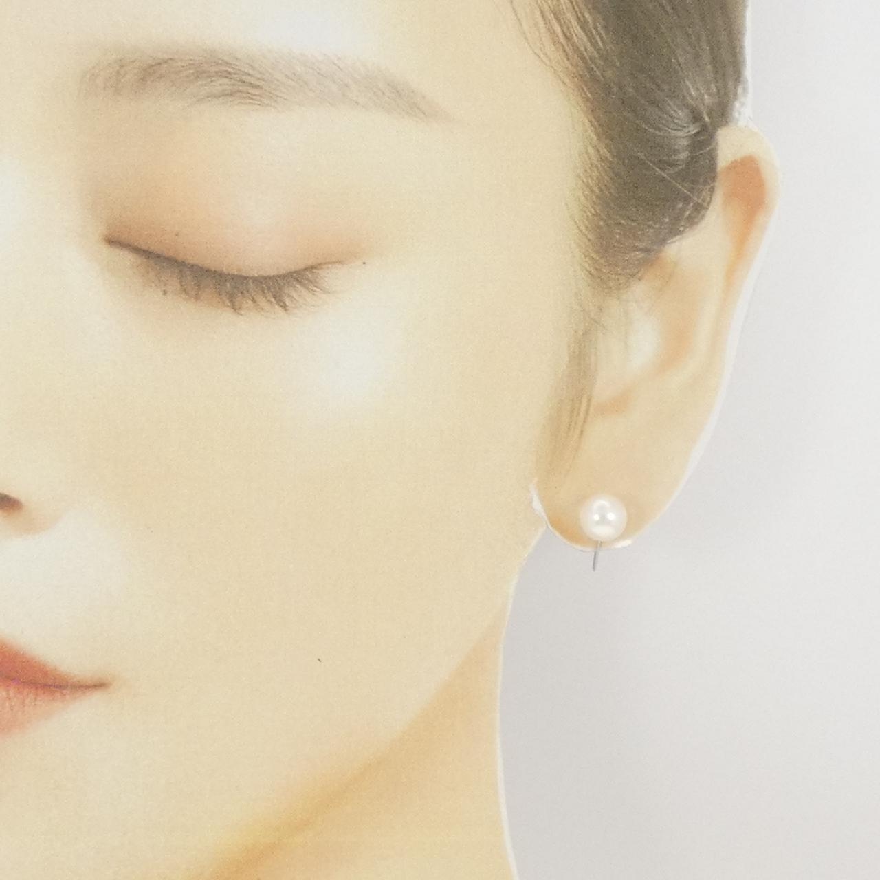 K14WG Akoya pearl earrings 7.5mm