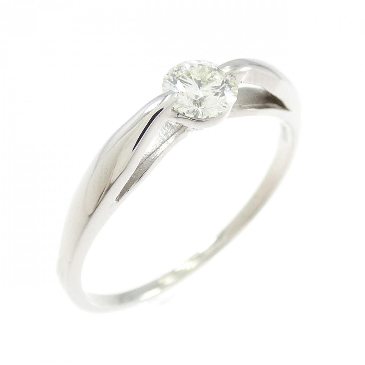 PT900 ソリティア ダイヤモンド リング 0.32CT