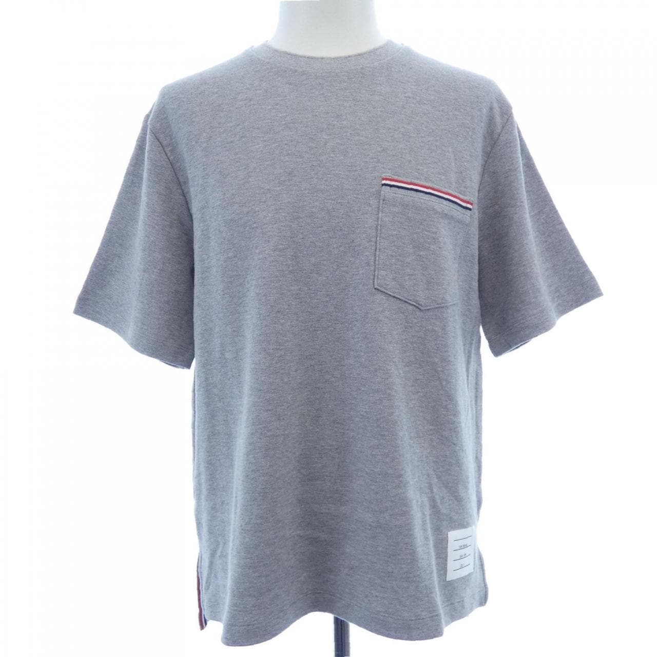 トムブラウン THOM BROWNE コットンミラノリブ オーバーサイズ ポケットTシャツ MJS183A Tシャツ