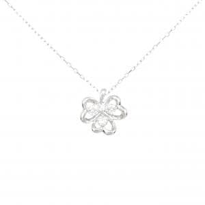 Royal Asscher Clover Diamond Necklace 0.15CT