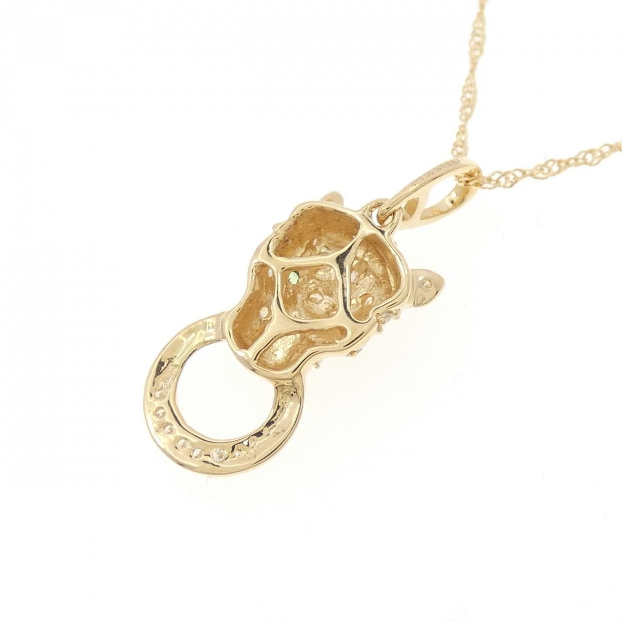 K18YG ガーネット ネックレス 0.02CT