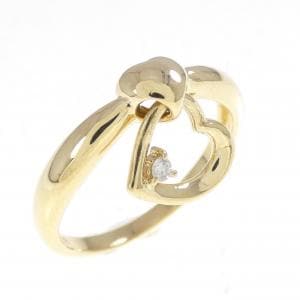 K18YG ハート ダイヤモンド リング 0.02CT