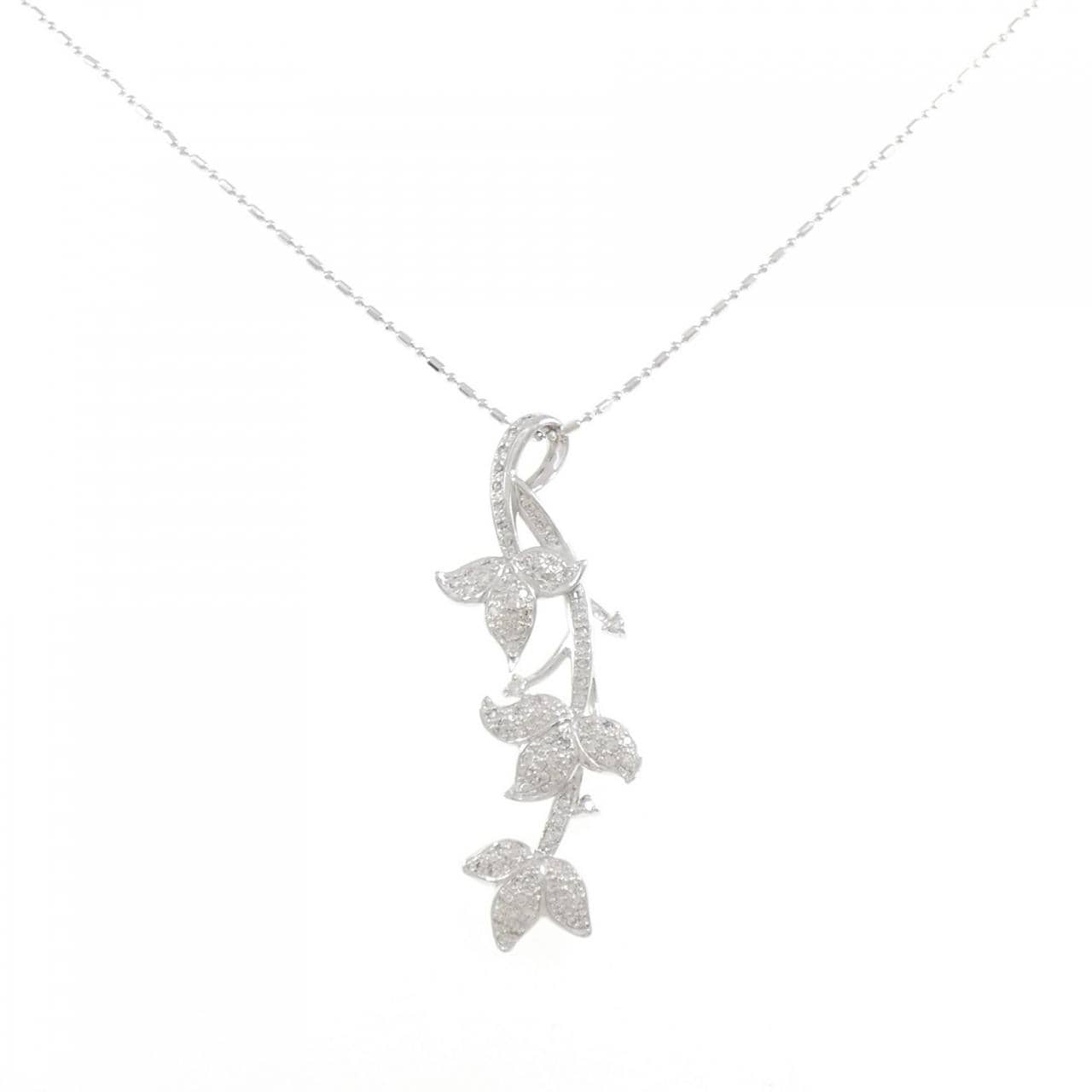 K18WG ダイヤモンド ネックレス 0.58CT