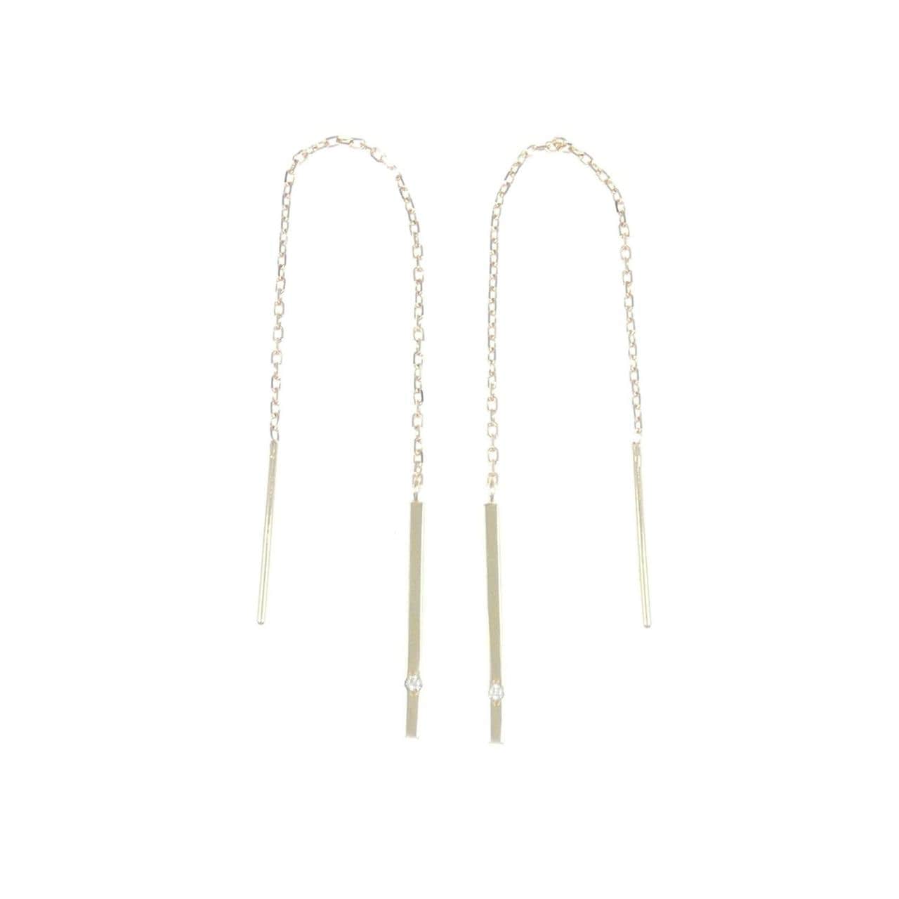 K10YG ダイヤモンド ピアス 0.006CT