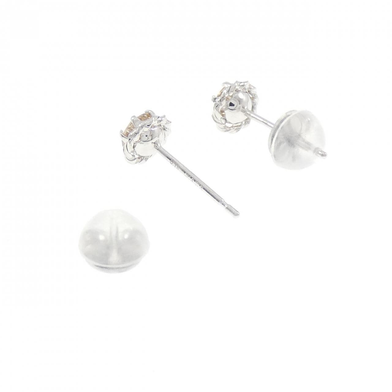 K18WG ダイヤモンド ピアス 0.36CT