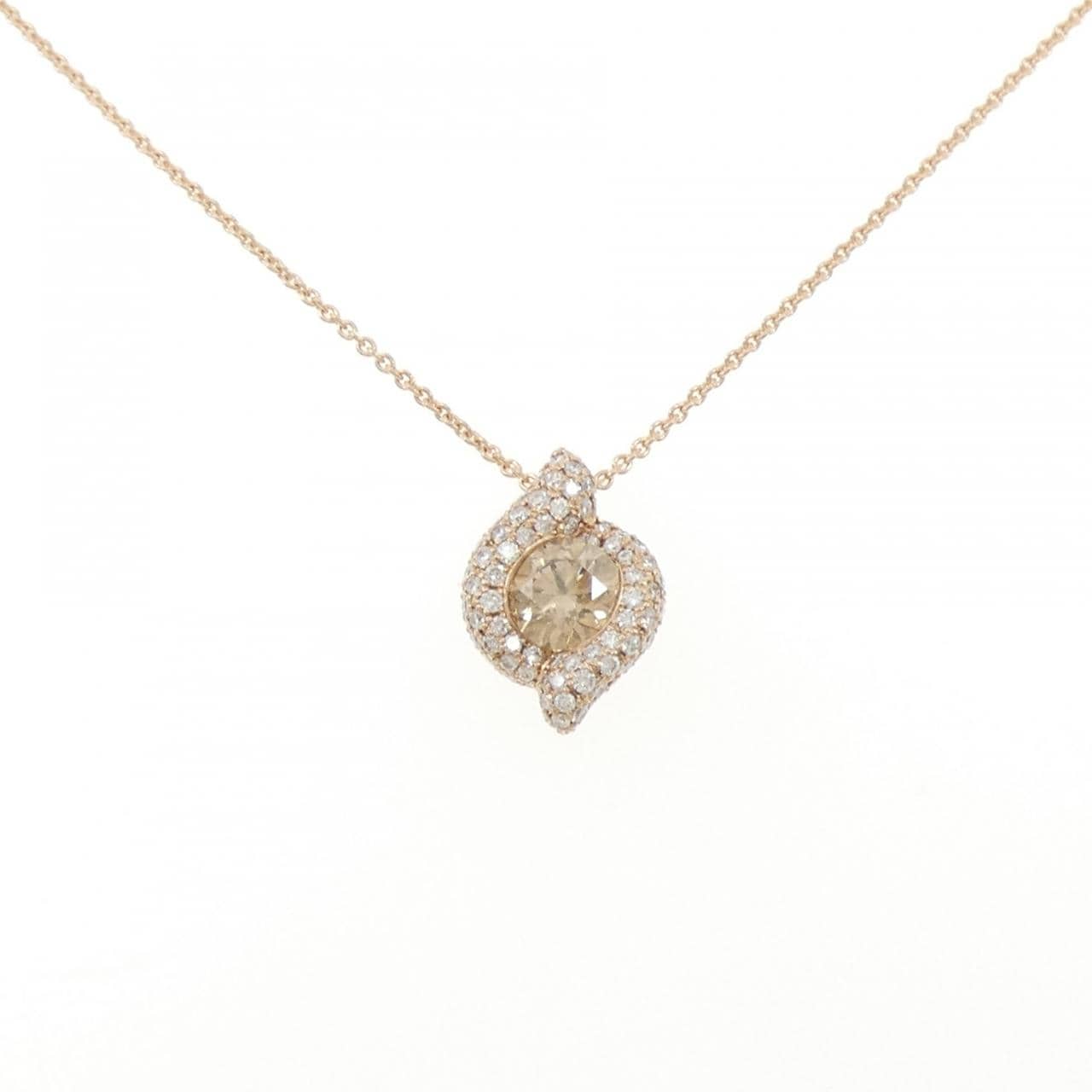 K18PG ダイヤモンド ネックレス 1.195CT
