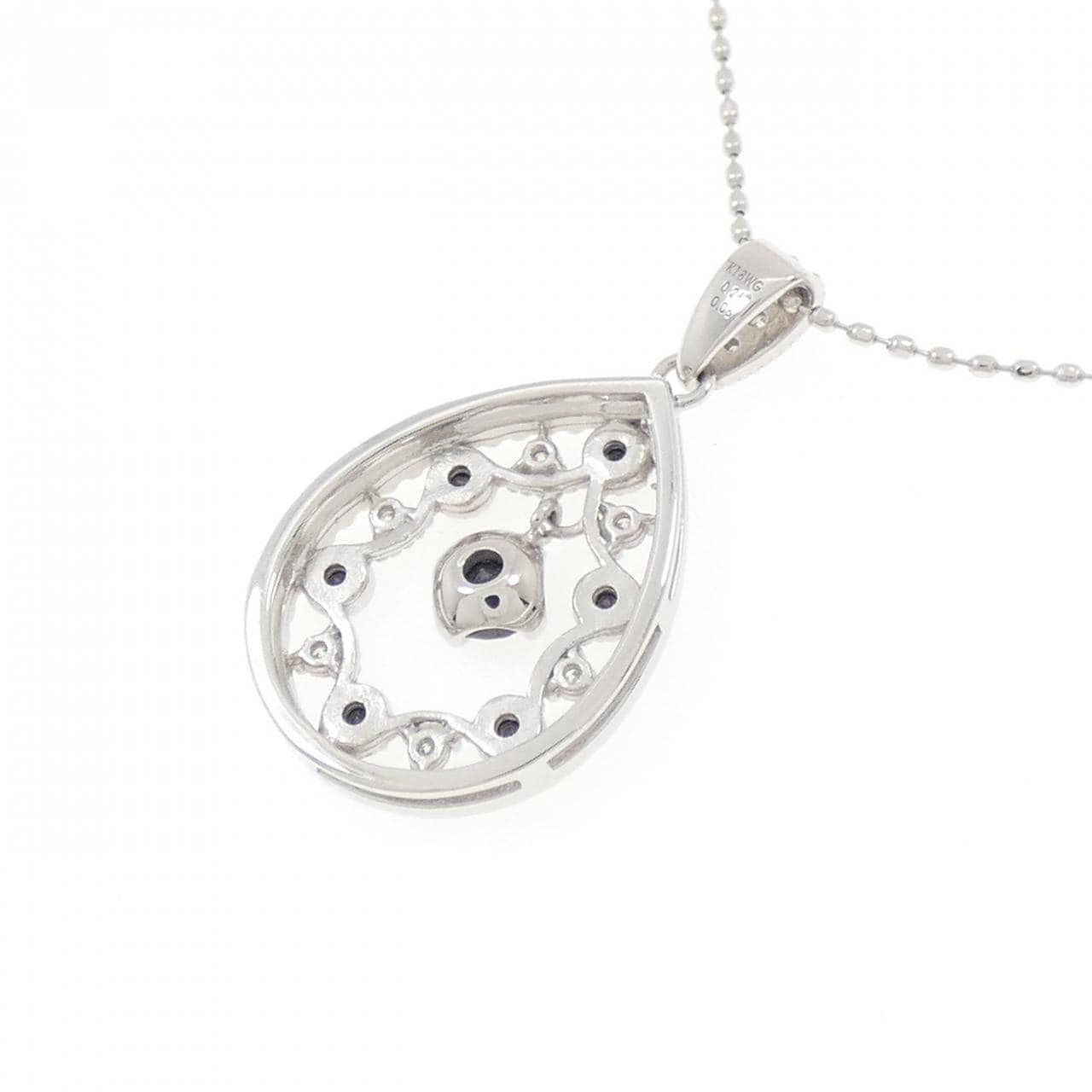 K18WG ダイヤモンド ネックレス 0.26CT