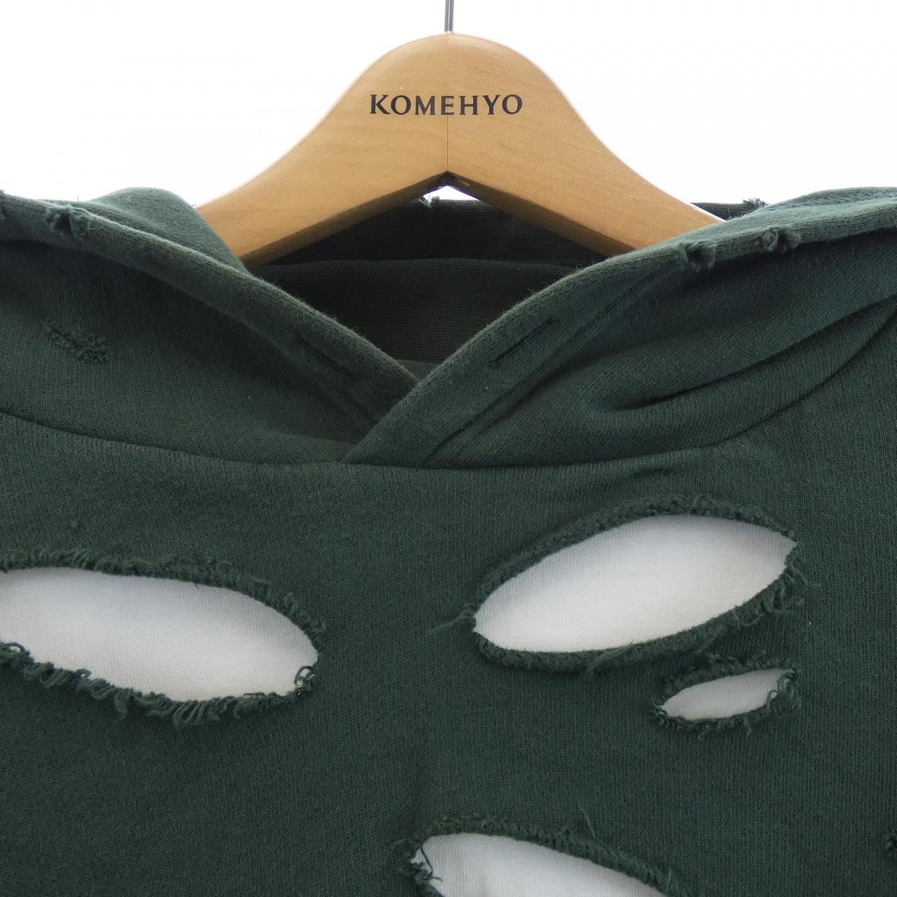 バレンシアガ BALENCIAGA キャップスデストロイドフーディープルオーバー 659403 TKVB6 UNISEX パーカー