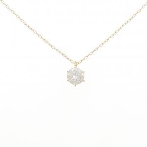 K18YG ソリティア ダイヤモンド ネックレス 1.108CT