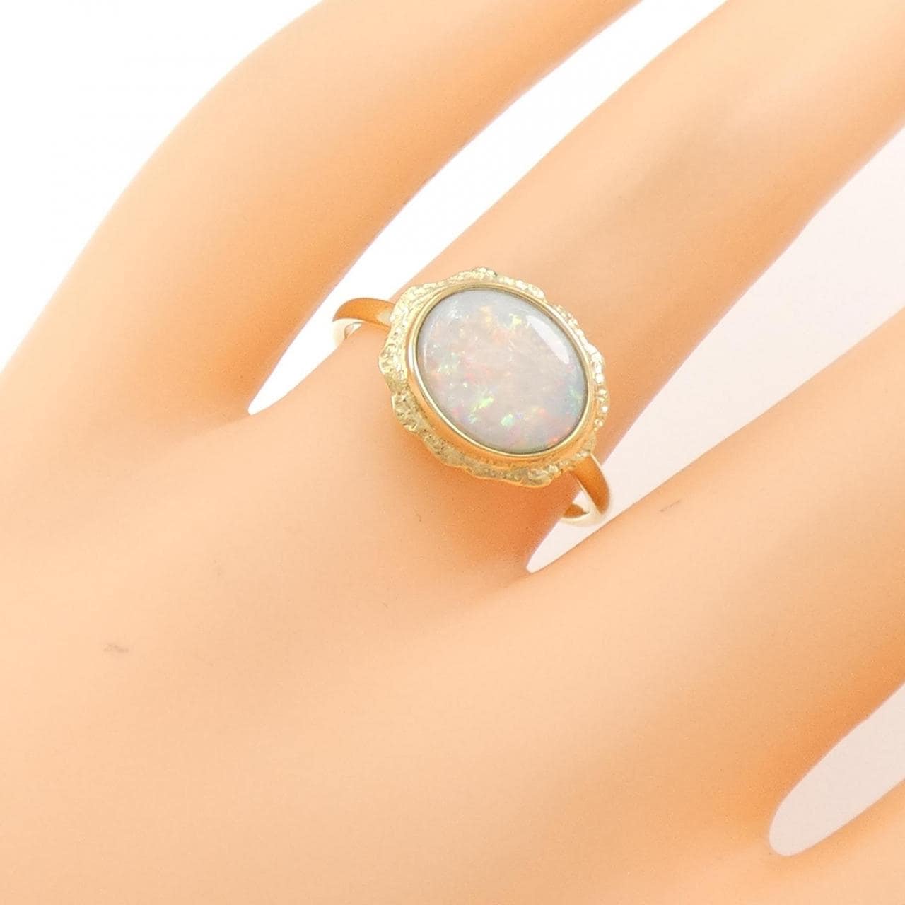 K18YG オパール リング 0.96CT
