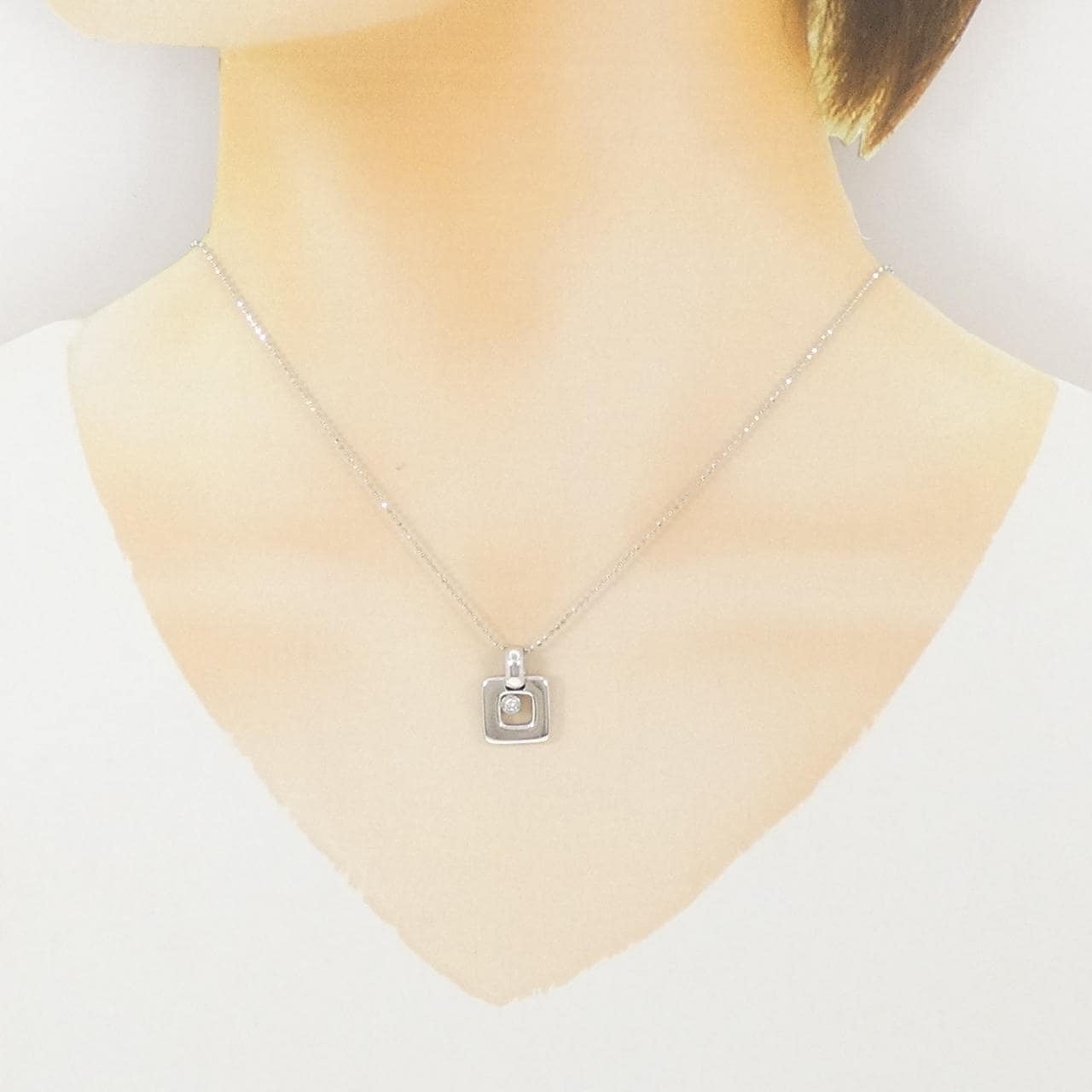 750WG ダイヤモンド ネックレス