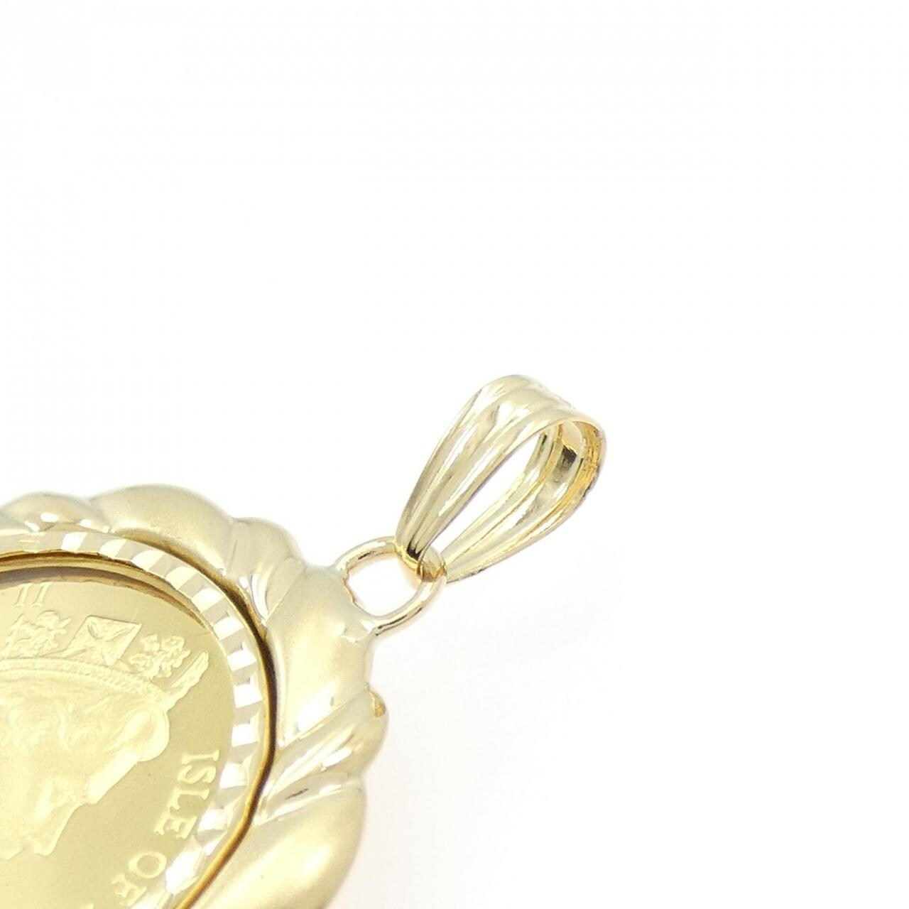 K18YG(枠) コイン ペンダント