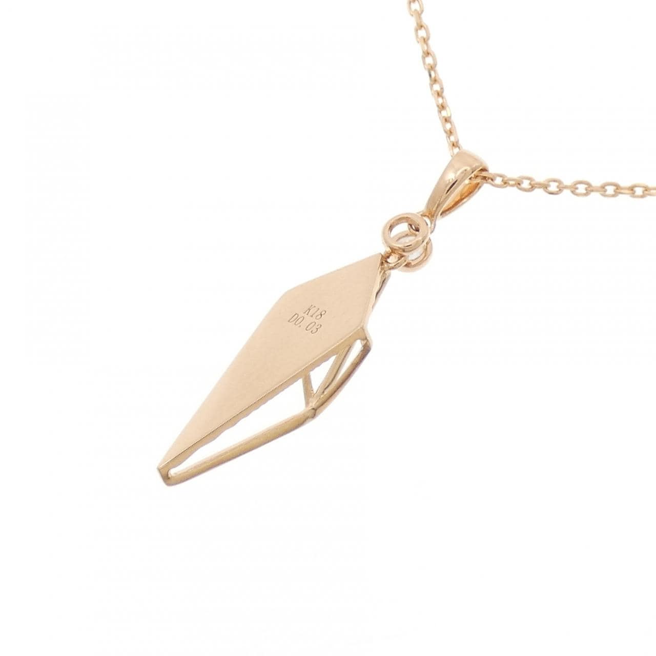 K18PG ダイヤモンド ネックレス 0.03CT