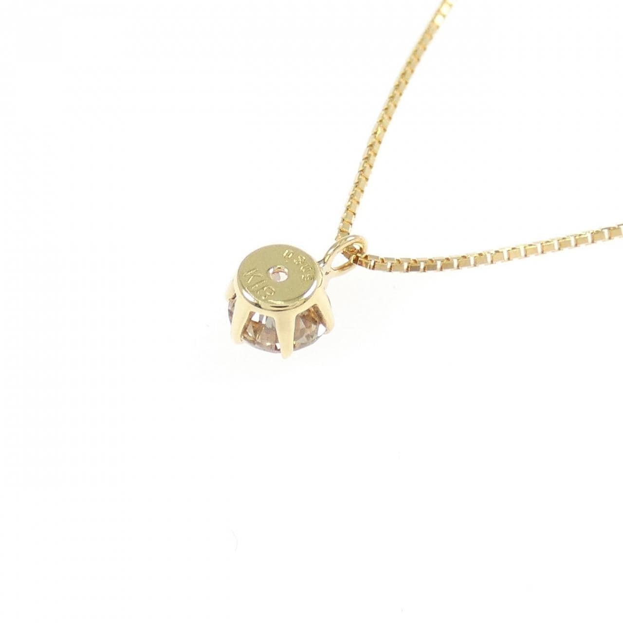 K18YG ソリティア ダイヤモンド ネックレス 0.305CT