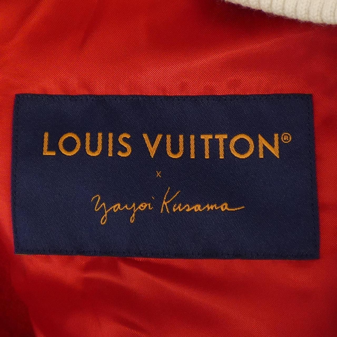 ルイヴィトン LOUIS VUITTON LV×YKサイケデリックフラワーエンブロイダードバーシティブルゾ HOL31EMJY 草間彌生 スタジャン