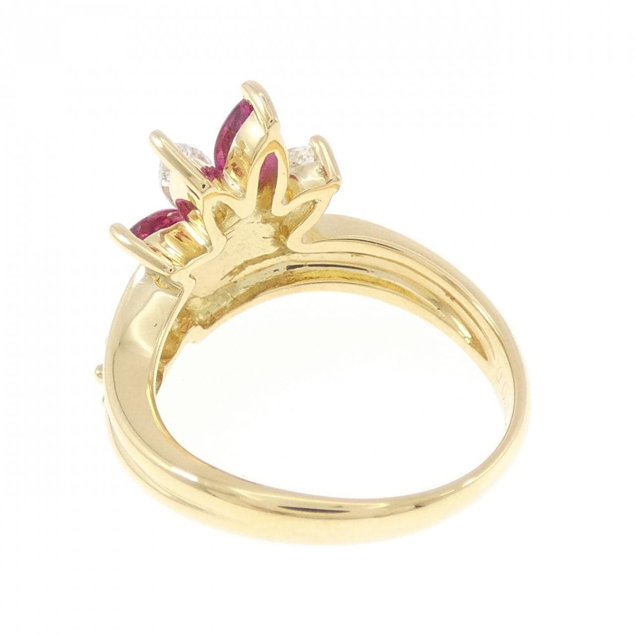 K18YG ルビー リング 0.39CT