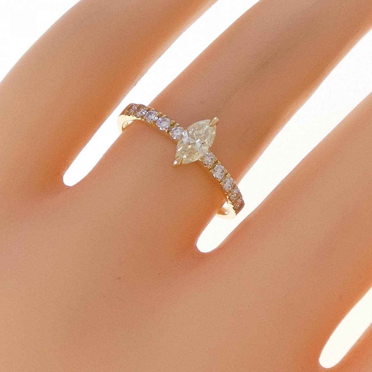 K18YG ダイヤモンド リング 0.321CT