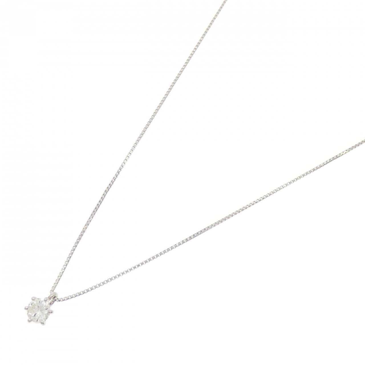PT ソリティア ダイヤモンド ネックレス 0.18CT