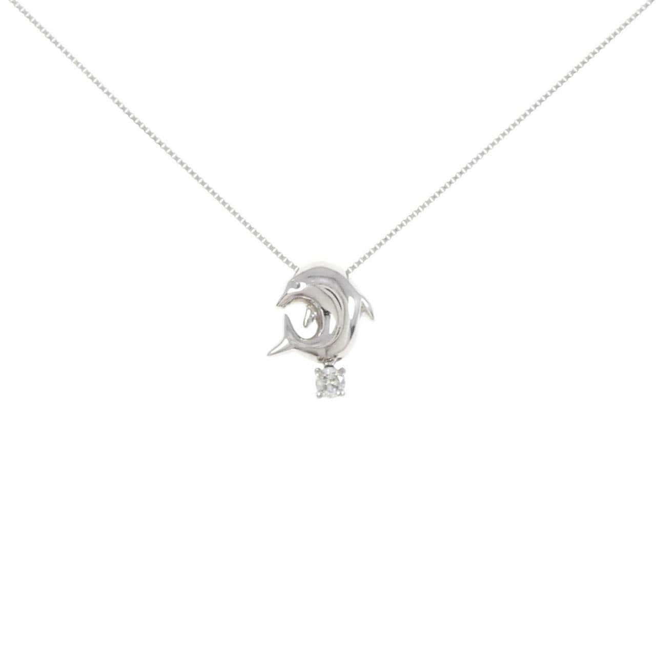 PT Dolphin Diamond Necklace 0.07CT