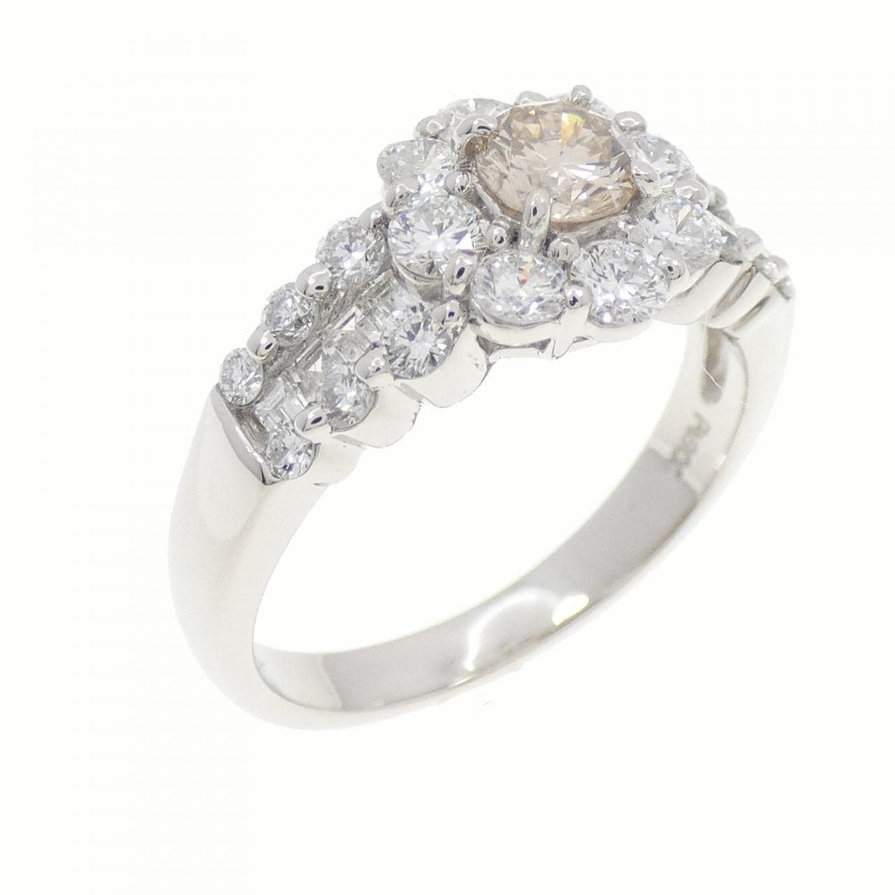PT900 フラワー ダイヤモンド リング 0.302CT