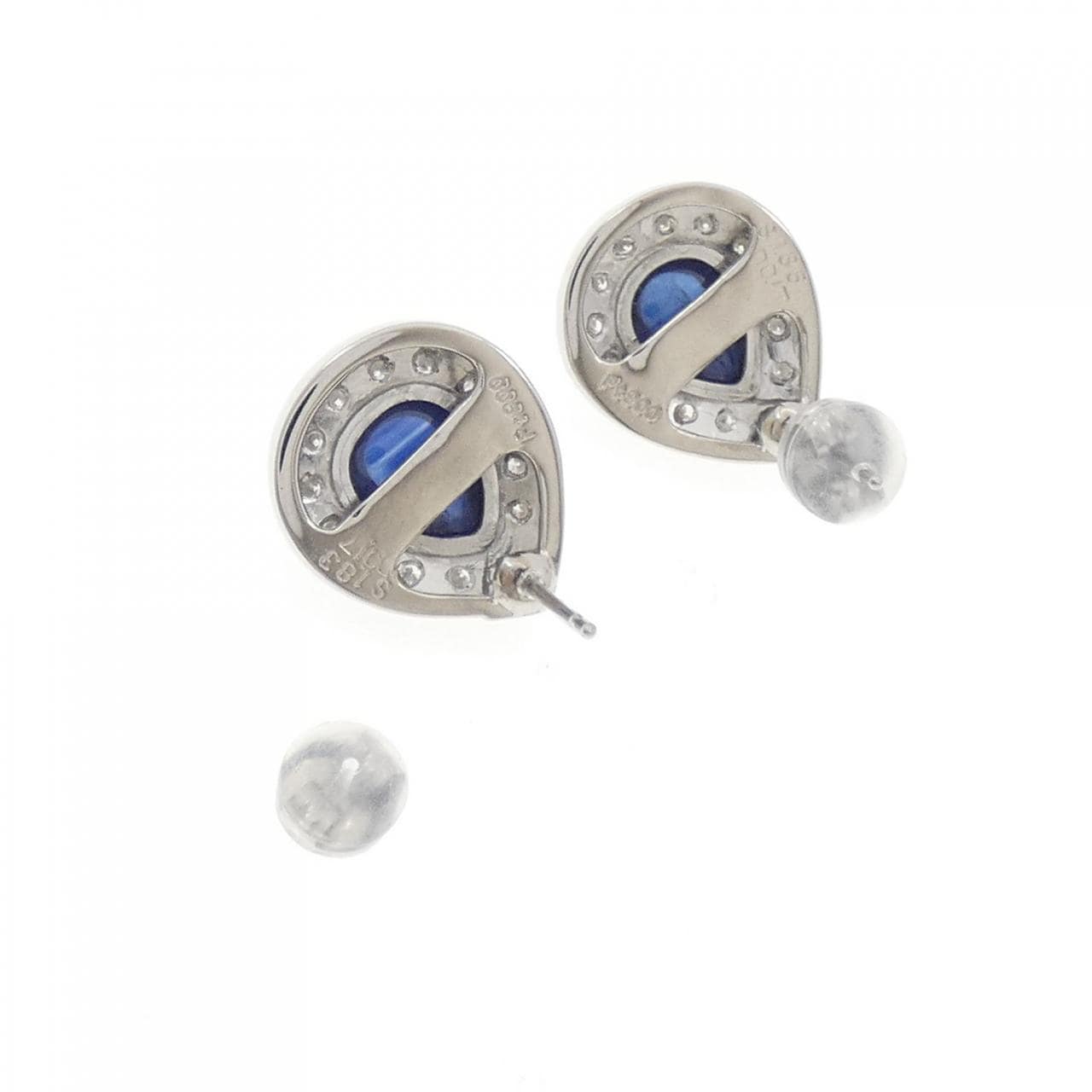 PT900 サファイヤ ピアス 3.68CT