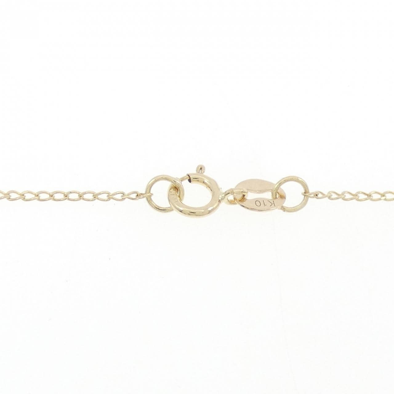 K10YG/K10WG ハート ダイヤモンド ネックレス