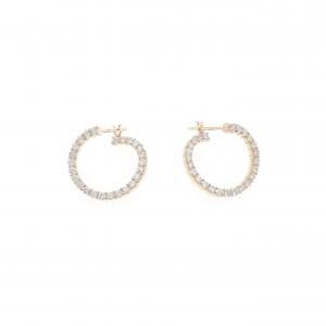 K18PG ダイヤモンド ピアス 0.66CT